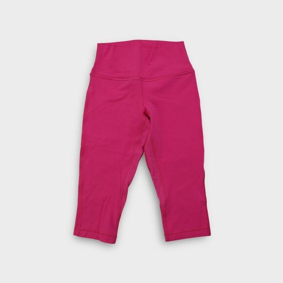 Lululemon Align High Rise Crop 17" Sonic Pink Leggings Double Ligned - Picture 1 of 7